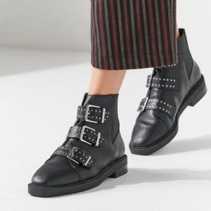 Urban Outfitters UO zoe triple strap black boots